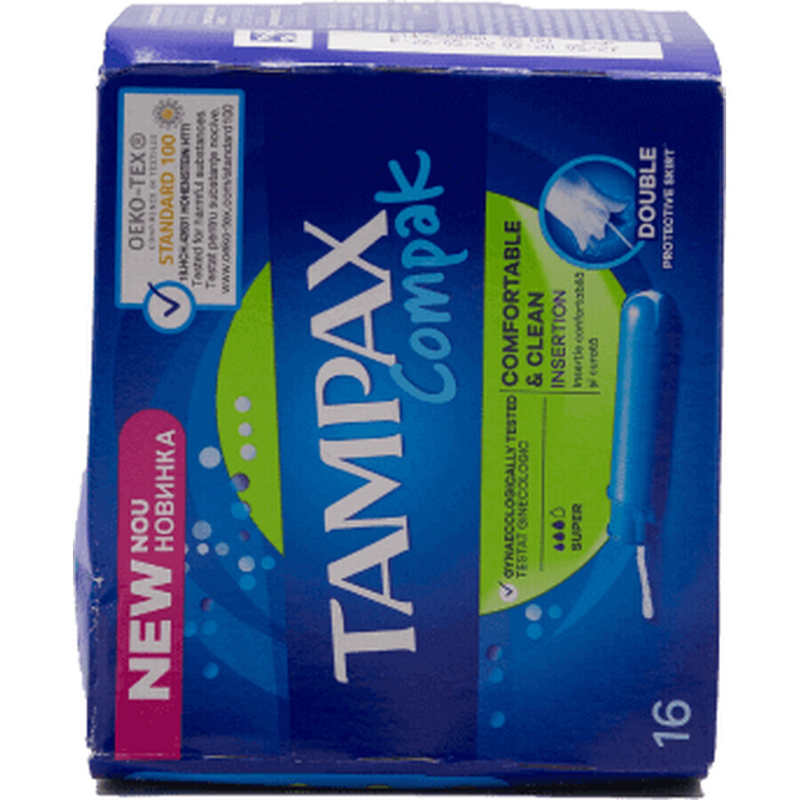 Tampax Tampoane interne Compak Super, 16 buc