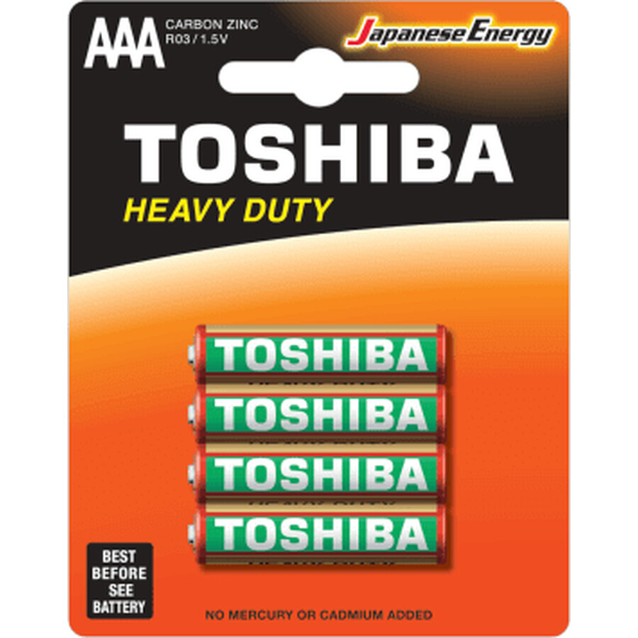 Toshiba R3 Zink-HD-Batterien, 4 Stück