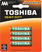 Toshiba R3 Zink-HD-Batterien, 4 St&#252;ck