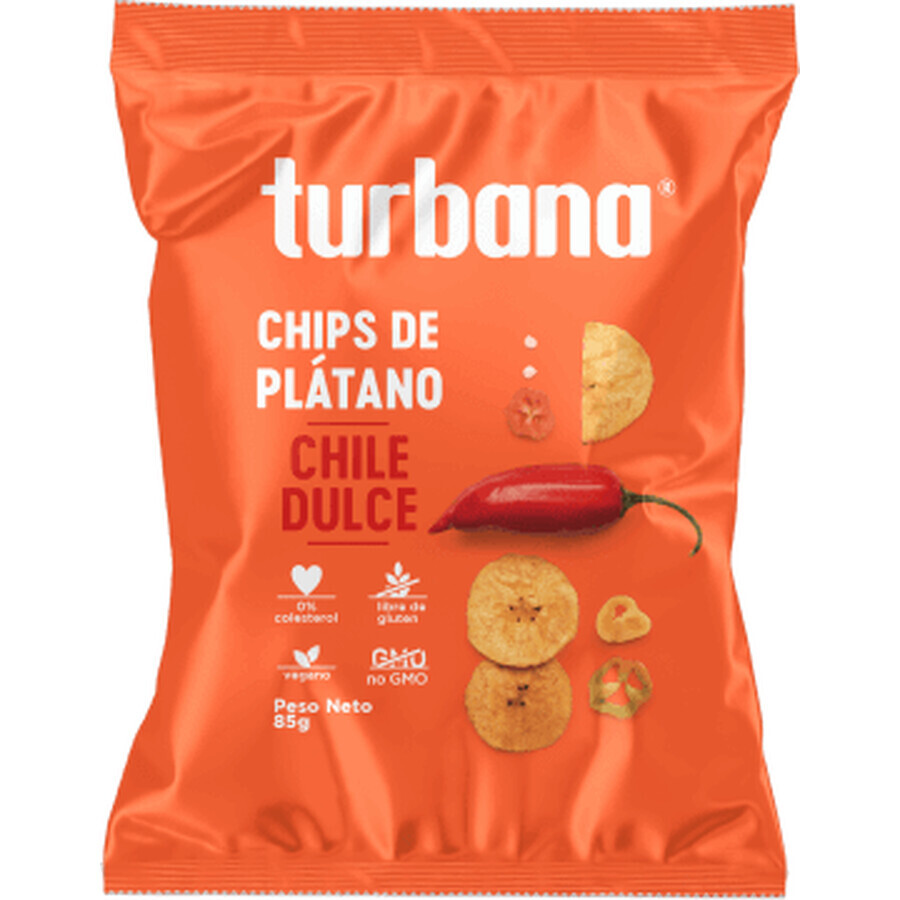 Turbana Chips de plantan cu ardei dulce, 85 g