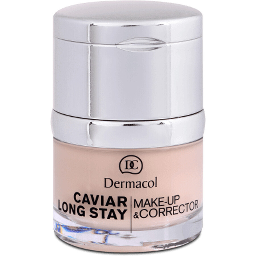 Dermacol Caviar Long Stay fond de ten & corector 1 Pale, 30 ml