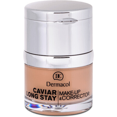 Dermacol Caviar Long Stay fond de ten & corector 3 Nude, 30 ml